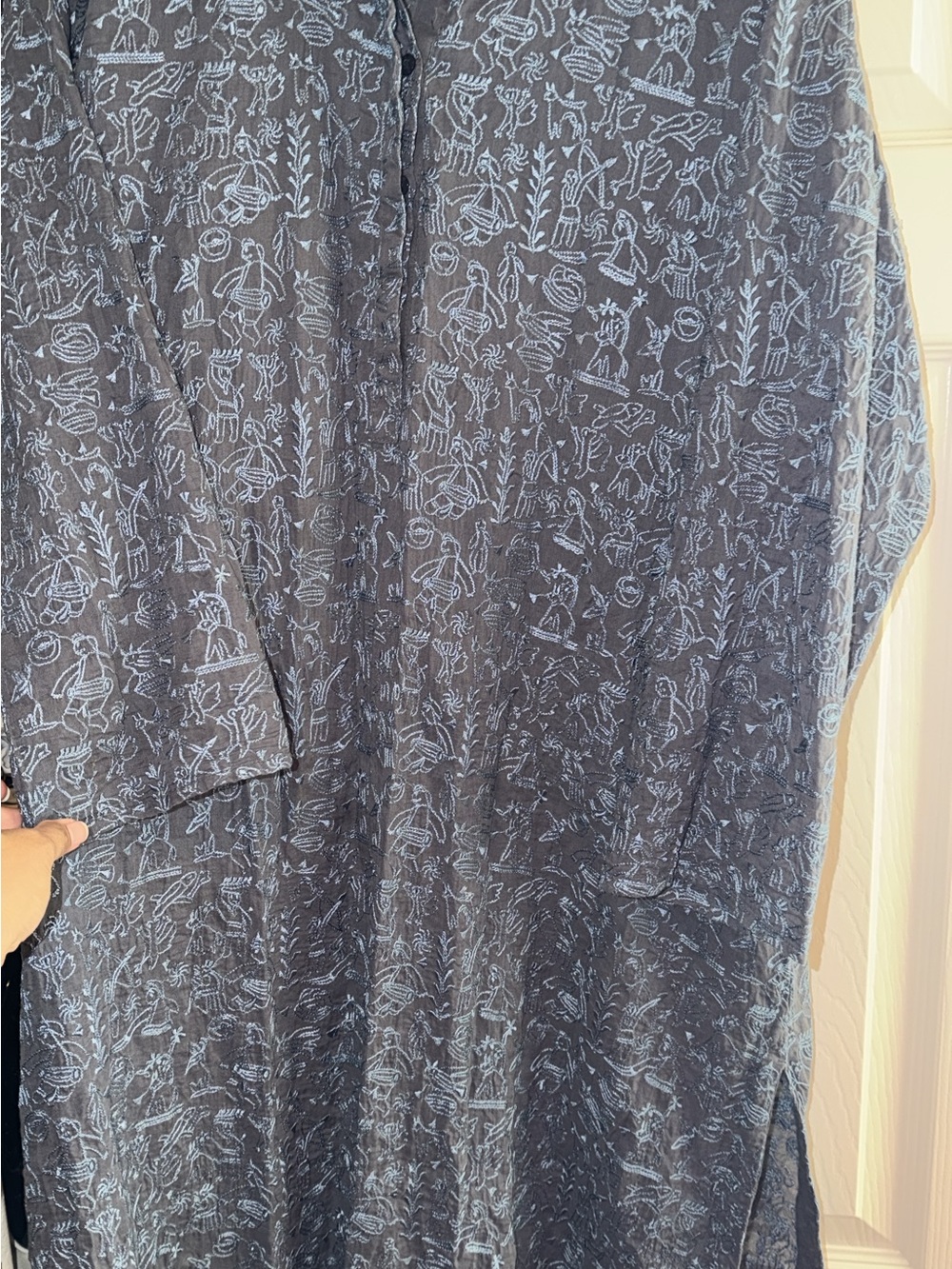 Women’s Navy Printed Lightweight Kurta